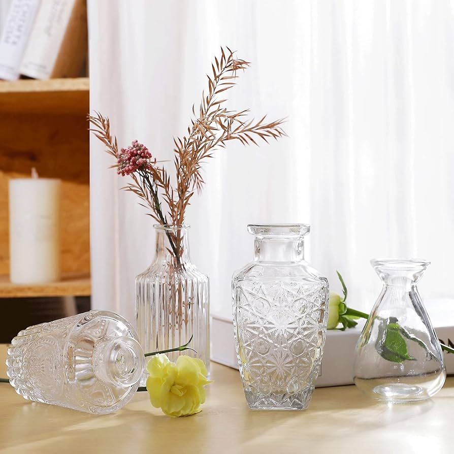 Glass Bud Vase Set